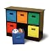RiverRidge Kids 6 Bin Storage Cabinet, Espresso