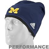 adidas Michigan Wolverines Navy Blue Reversible ClimaLite Performance Beanie