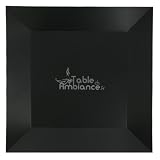 Grande assiette carrée noire