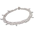 Sterling Silver Ankle Bracelets Pair for Women 10 inches