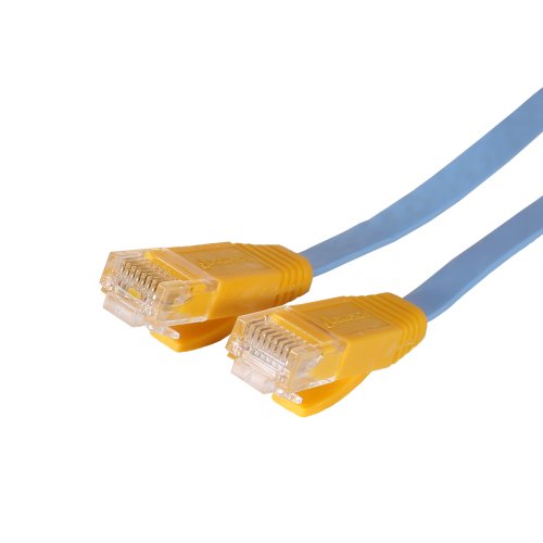Fosmon Cat6 Flat Snagless Network Ethernet Patch Cable (10 Feet, Sky Blue)