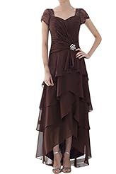 Chiffon/Tulle Short Sleeves Natural   Waistline  Dress