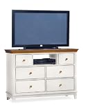 Entertainment Center-White With Maple Top