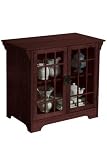 Wood Top Lowboy W/glass Doors Two-door Macintosh Oak