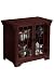 Kitchen & Housewares : Wood Top Lowboy W/glass Doors Two-door Macintosh Oak