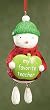 My Favorite Teacher Dangling Leg Snowman Christmas Ornament