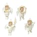 White Christmas Angel Ornaments Set of 4