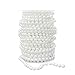 BoJia Wedding 10 mm Large Pearls Faux Crystal Beads by The Roll - White