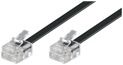 Wentronic Modular-Kabel (2x RJ11 Stecker, 4-polig, belegt) schwarz 10m
