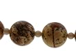 16 inch Picture Jasper and River Stone 16mm Necklace Sterling Silver 16 inch Picture Jasper and River Stone 16mm Necklace Sterling Silver