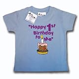 Dirty Fingers Happy 1st Birthady to me Baby & Toddler T-shirt 12-18 months, Blue