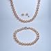 Peach Pink 6-7mm AAA Cultured Pearl Strand Princess Necklace 18, Bracelet (LS1R2) & AAAA Earrings (LS1B) CAREFREE Sterling Silver Set