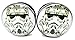 Sugar Skull Storm Trooper Ear Plugs - Acrylic Screw-On - 8 Sizes - Brand New *Pair*