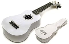 White Soprano Ukulele: 4 String Starter Ukelele + Uke Bag