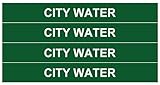 IMAGE OF CITY WATER Water ____Water Pipe Tubing Labels__ <PACKAGE OF 8 LABELS> 3/4