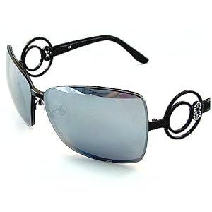 New Escada SES596 SES-596 531K Mirror Black Swarovsky Sunglasses 64-12-130