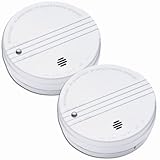 Kidde 0915D-018 Battery-Operated Basic Smoke Alarm with Low Battery Indicator, Twin Pack