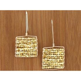 Raya Gold Faceted Bead Earrings