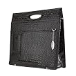 Mobile Edge Women's Black Faux-Croc Briefcase