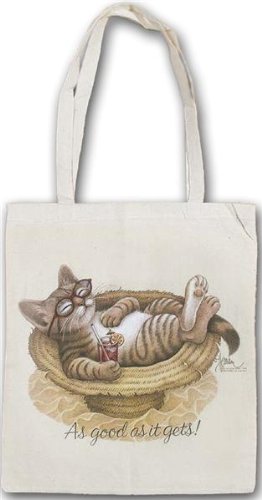 Katzen Tasche - As Good As It Gets Katze Mietze Einkaufstasche Tragetasche Stoffbeutel Beutel Bag Geschenk Geburtstag T-Shirt Katzen Tasche - As Good As It Gets Katze Mietze Einkaufstasche Tragetasche Stoffbeutel Beutel Bag Geschenk Geburtstag T-Shirt