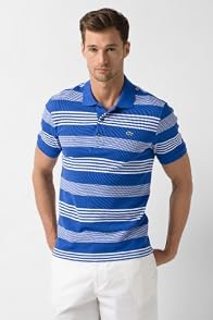 Big Short Sleeve Cluster Stripe Pique Polo
