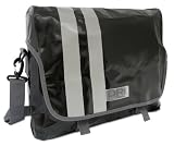DRI Water-Resistant Welded Seam Messenger Dry Bag with Computer Section (Black/Grey)
