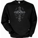 Gothic Sweatshirt keltisch gothik Kreuz: Kreuz (Fb schwarz)