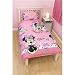 Minnie Mouse Shopaholic Single Duvet Set Pink/Multi Size: 135cm x 200cm 100% Polyester Microfibre