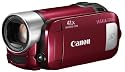 Canon LEGRIA FS 406 SD-Camcorder (SDXC/SDHC/SD-Slot, 37-fach optischer Zoom, 6,7 cm (2,7 Zoll) Display, bildstabilisiert) rot