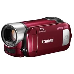 Canon LEGRIA FS 406 SD-Camcorder (SDXC/SDHC/SD-Slot, 37-fach optischer Zoom, 6,7 cm (2,7 Zoll) Display, bildstabilisiert) rot