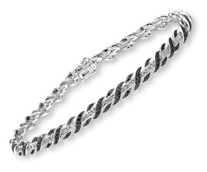 2 Carat Diamond Pave Setting Bracelet in 9ct White Gold, length 19 cm