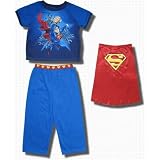 Superman "Breaking Chains" short-sleeve, long-leg Pajamas w/detachable cape for toddlers