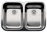 Blanco Kitchen Sinks Stainless Steel Undermount - Double Bowl Supreme Stainless Steel