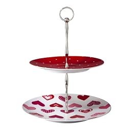 Product Image Heart Decal Tiered Dessert Tray