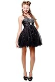 Strapless Cocktail Party Junior Prom Dress #697 (4, Black)
