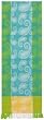 Hand Woven Elegant Jacquard 100% Cotton Paisley Aqua and Yellow Table Runners 12x72 Inches Set of Two