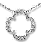 Jewelry : Open Scalloped Quad Pendant