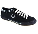 FRED PERRY B919 CANVAS TRAINERS NAVY/ICE
