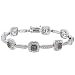 Sterling Silver 2/5ct TDW Champagne Diamond Square Link Bracelet