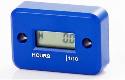 Motormeters® Essential Water Proof Hour Meter / Service Gauge for Dirtbikes Go-karts, Boats, ATV Jetskis (Blue)