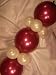 Ballongirlande weinrot und champagner, 4 Meter