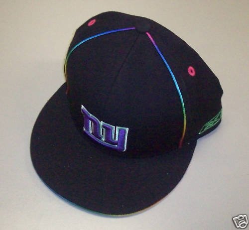 New York Giants Kaleidoscope Fitted Reebok Hat Size 7 7/8