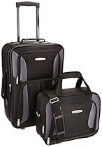 Rockland Luggage 2 Piece Set, Black/Gray, One Size
