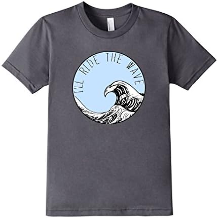 Kids I'll Ride the Wave Shirt - American Apparel 12 Asphalt