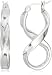 Silver Figure 8 Creole Earring