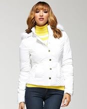 Lace Up Back Quilted Hoodie Puffer Jacket