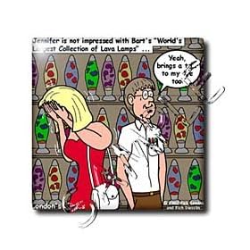 Lava Lamps On First Date - 12 Inch Glass Tile