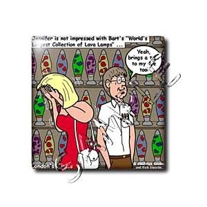 Lava Lamps On First Date - 6 Inch Ceramic Tile by 