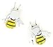 Spring Bee w/ Yellow Enamel Tiny Post Sterling title=
