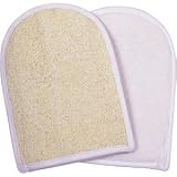 Swissco Loofah & Terry Bath Mitt With Soap Pouch (Pack of 3)